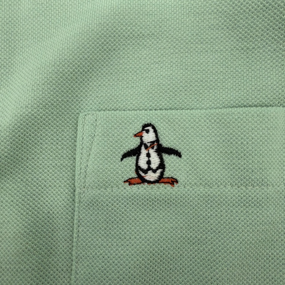 VTG Seafoam Green w/ Navy Accents Munsingwear Grand Slam Polo L USA Penguin